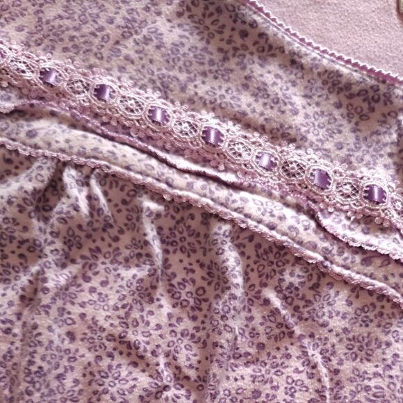 Celestial Dreams 2014 Pink Purple Floral Long Sleeve Midi Nightgown Plussize 3X - Picture 4 of 15